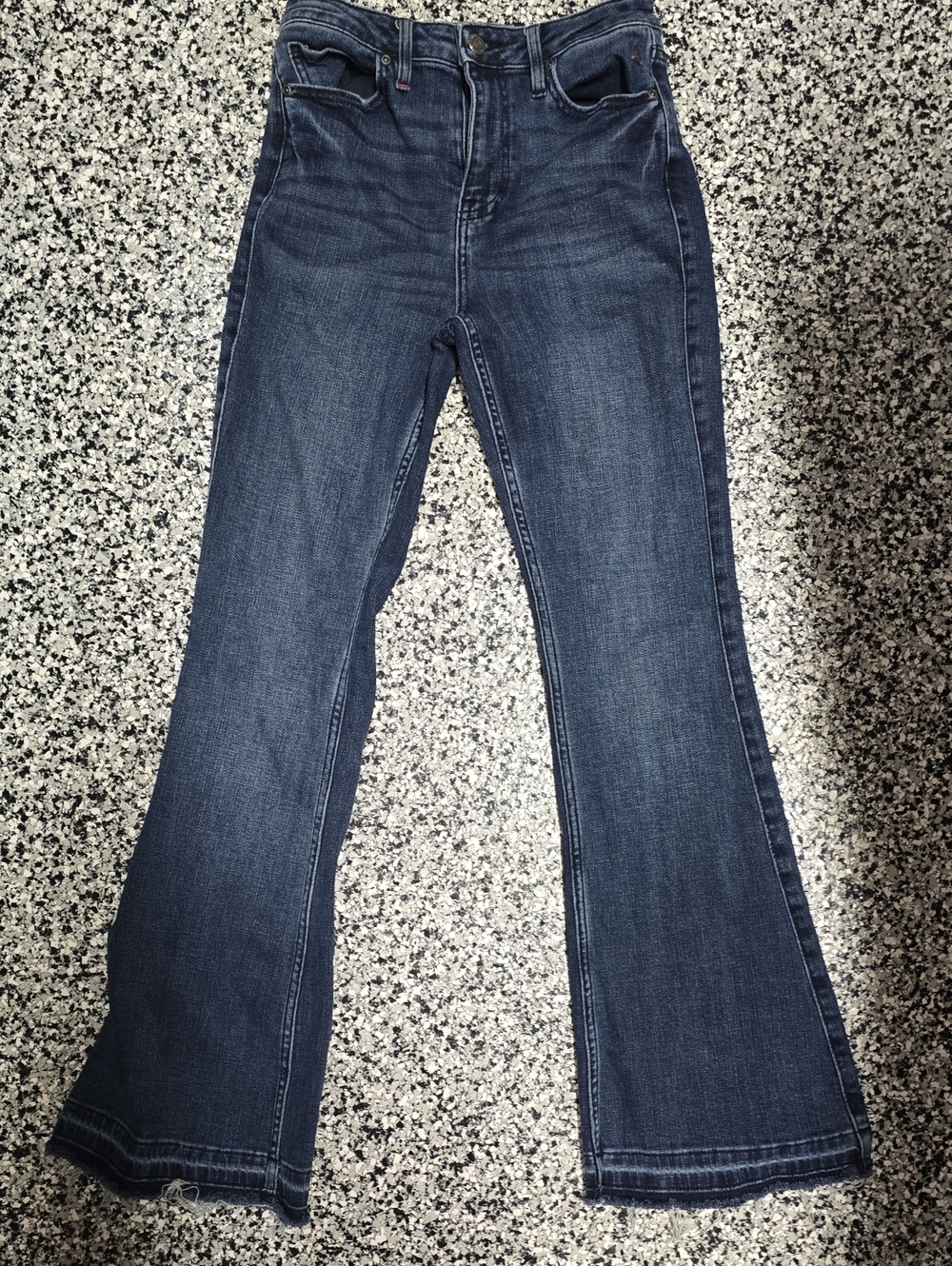 Classic Women's Dark Blue Flare Jeans